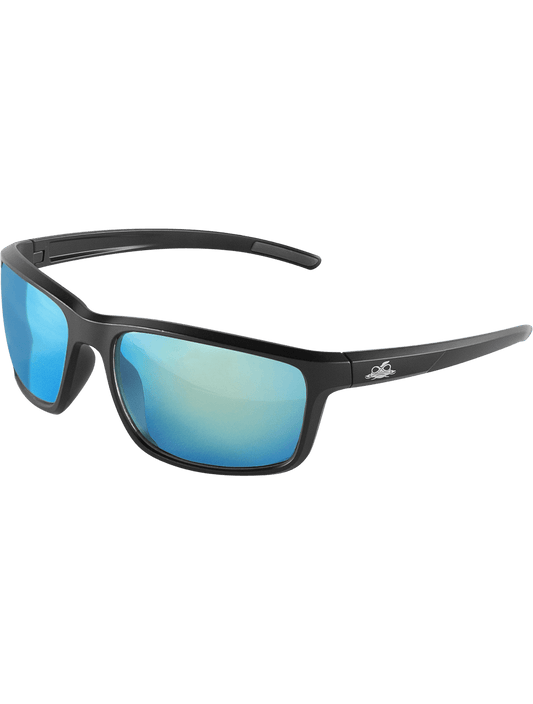 Pompano™ Ice Blue Mirror Performance Fog Technology Polarized Lens, Matte Black Frame Safety Glasses - BH2769PFT