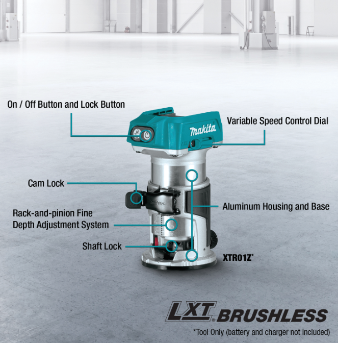 18V LXT® Lithium‑Ion Brushless Cordless Compact Router, Tool Only